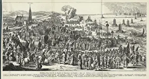 Charles Ii Prints: King Charles II and Entourage Setting Sail