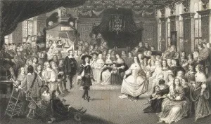 Charles Ii Prints: King Charles II and Family at Royal Gathering