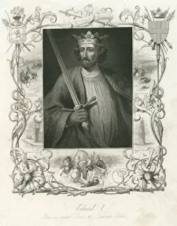 Images Dated 22nd February 2013: King Edward I of England portrait engraving