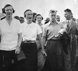 Yugoslavia Prints: King Edward VIII Holding Hands with Wallis Simpson
