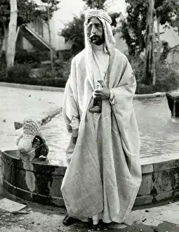 Iraq Prints: King Faisal I Standing By Pond