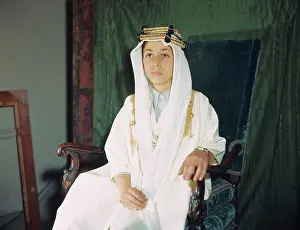 King Faisal of Iraq Sitting in Chair