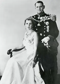 Ingrid Prints: King Frederick Posing with Queen Ingrid