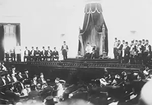 Fuad I Prints: King Fuad and His Parliament