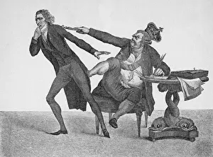 George Iii Prints: King George Iii Booting William Pitt