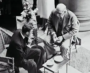 King George VI and J.P. Morgan Having Tea