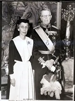 Queen Of Sweden Prints: King Gustaf VI Adolf and Wife