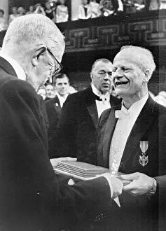 King Gustav Adolf With Physicist Hans Bethe