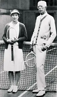 Stockholm Prints: King Gustav and Helen Wills Moody Posing