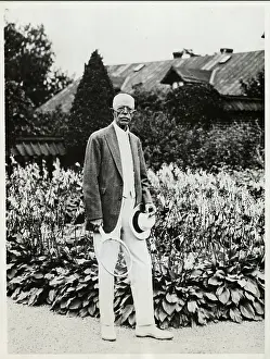Old Age Prints: King Gustav V with Tennis Racquet