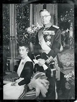 Queen Of Sweden Prints: King Gustav VI with Queen Louise