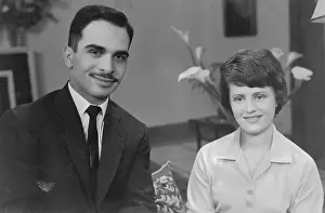 Hussein Prints: King Hussein with his Future Wife
