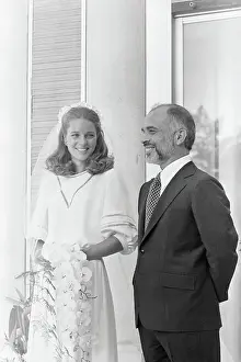 Couples Prints: King Hussein and Queen Noor on Their Wedding Day