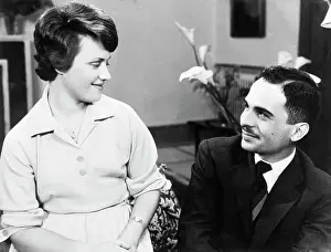 Hussein Prints: King Hussein and Wife Gaze at Each Other