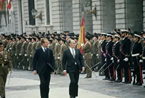 King Juan Carlos And President Lopez Portillo