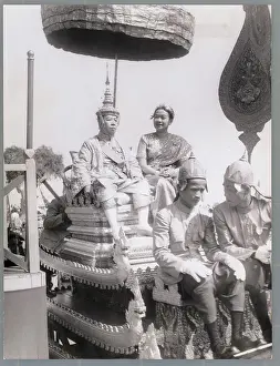King Norodom Suramarit and Queen Sisowath Kossouan Nearyreak