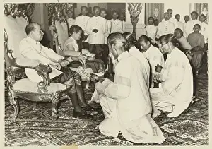 King Norodom Suramarit and Queen Sisowath Kossouan Nearyreak