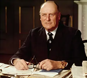 Olav V Prints: King Olav V in His Office