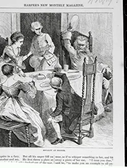 Abuse Prints: King of Prussia Throwing Plate at Son