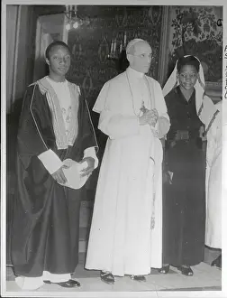 King and Queen of Buganda with Pope Pius XII