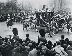 Mary Prints: King and Queen of England Riding in State Carriage