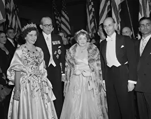Frederica Prints: King and Queen of Greece Posing with Mrs. William Randolph Hearst