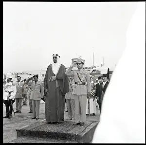 Baghdad Prints: King Saud and King Faisal Saluting