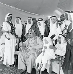 Pavilion Prints: King Saud Surrounded by Family Members