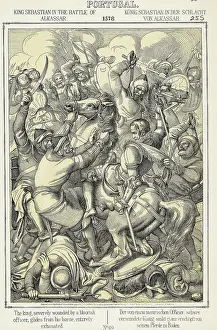 Dying Prints: King Sebastian in the Battle of Alkassar Print