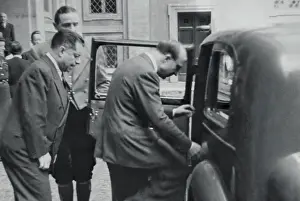 King Umberto Getting into Car