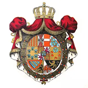 Cross Prints: Kingdom of Spain emblem