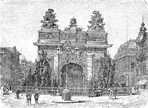 Entrance Collection: King's Gate c. 1730, Szczecin, Poland, digitally restored reproduction of a 19th century original