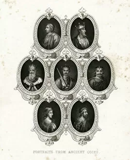 Images Dated 23rd March 2011: Kings portraits from coins