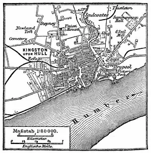 Images Dated 6th May 2018: Kingston upon Hull map