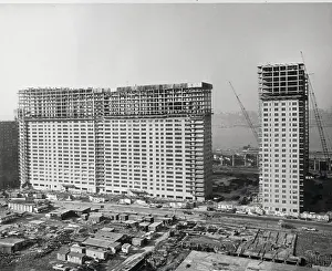Apartment Building Prints: Kips Bay Plaza Buildings Under Construction