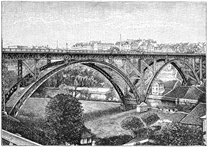 Public Park Prints: Kirchen frame bridge, Kirchenfeld bridge (KirchenfeldbrAOEcke)