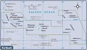 Kiribati country map