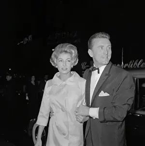 Kirk and Ann Douglas Posing for Photographer