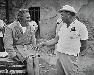 Huty33498 Prints: Kirk Douglas and Joseph L. Mankiewicz Filming There Was A Crooked Man