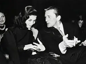 Kirk Douglas, Pier Angeli; Seated