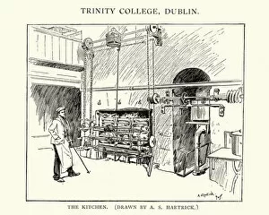 Images Dated 24th January 2017: The Kitchen of Trinity College, Dublin, 1892