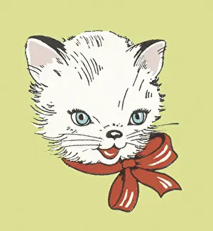 Fluffy Prints: Kitten with bow