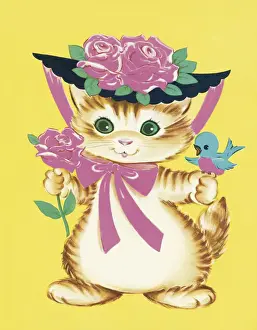 Kitten in hat