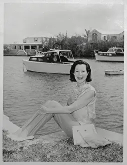 Bermuda Prints: Kitty Carlisle Enjoying the Outdoors