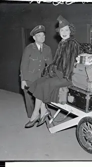 Kitty Carlisle Riding Baggage Truck
