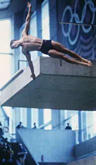 Klaus Dibiasi Diving in Springboard Event