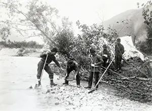 Woods Prints: Klondike Miners Washing Out Gold 1897