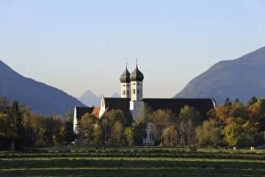 Kloster Benediktbeuern Abbey, morning mood, Upper Bavaria, Bavaria, Germany, Europe, PublicGround
