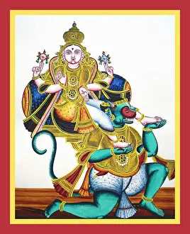 Emblem Prints: Kneeling Hanuman