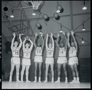 Knicks Rookies Posing with Upheld Arms